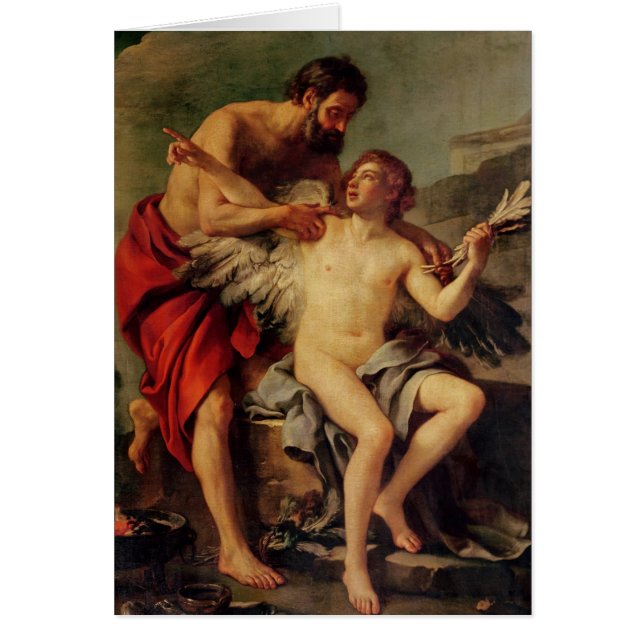 Daedalus attachant les ailes d'Icare, c.1754 (Devant)