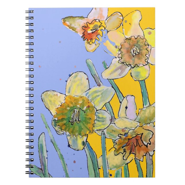 Daffodil aquarelle Journal Carnet floral (Devant)