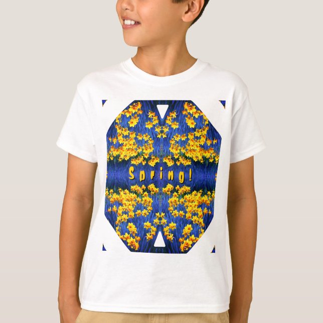 Daffodil Spring Imaginaire votre texte T-Shirt (Devant)