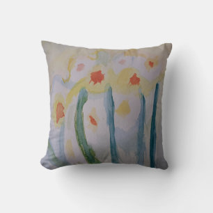 Daffodiles Abstraits Lancer le coussin