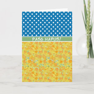 Daffodiles, Carte de Pâques Pois Salutation galloi
