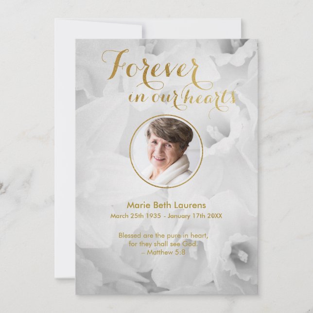 Daffodiles Carte de remerciements de la sympathie  (Devant)