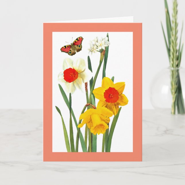 Daffodiles Cartes de remerciements pliées (Devant)