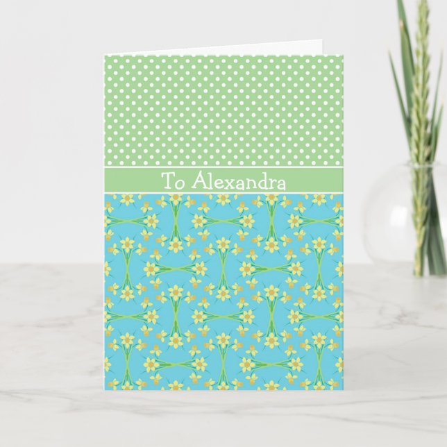 Daffodils, mars Carte d'anniversaire pour personna (Devant)