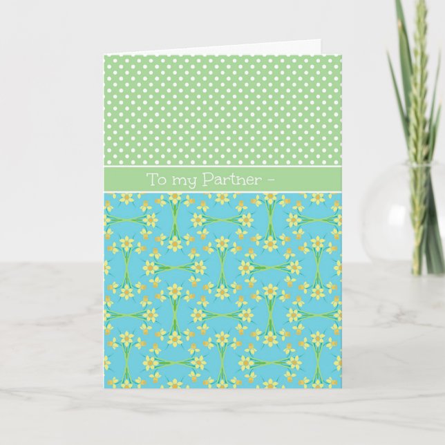 Daffodils, Polkas, mars Carte d'anniversaire pour  (Devant)