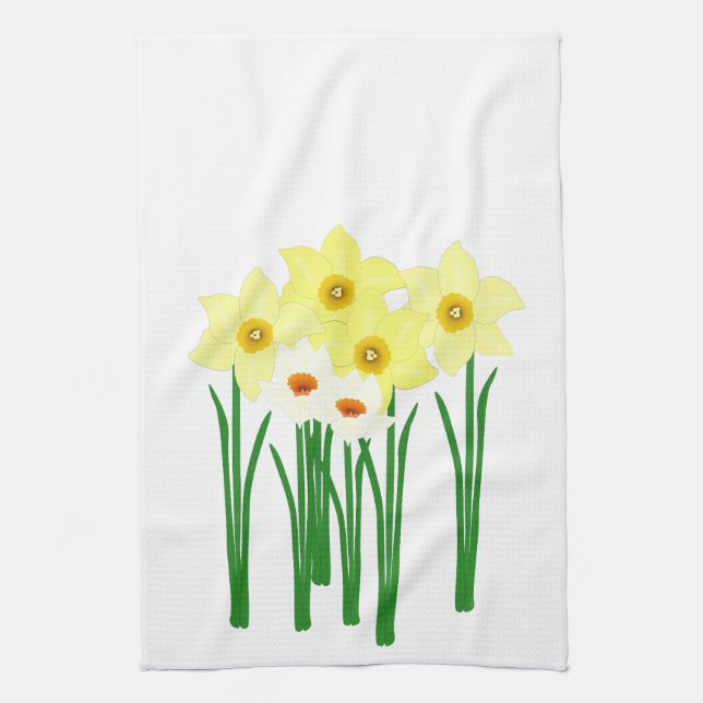 Daffodils Serviette de cuisine (Vertical)