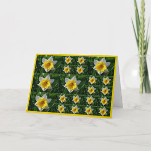 Daffodils Tic Tac Toe Carte de voeux pour Cancer P