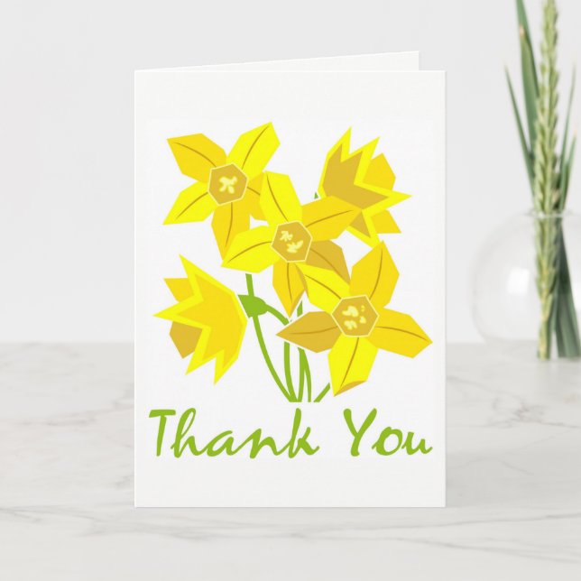 Daffodique Carte de remerciements (Devant)