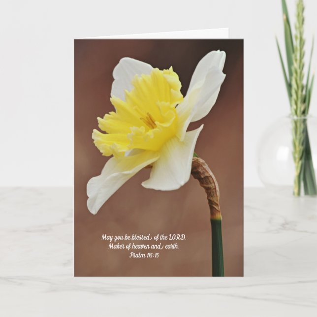 Daffodique floraison des écritures Carte de réflex (Devant)