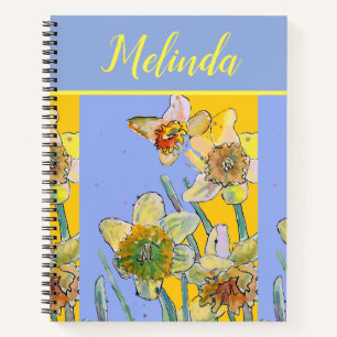 Daffodique Floral Aquarelle Notebook Journal