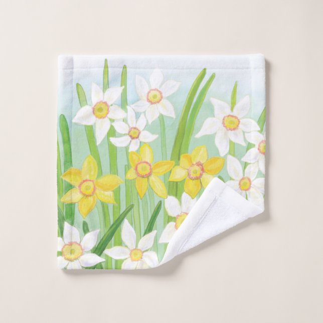 Daffodiques de printemps (Gant de toilette)