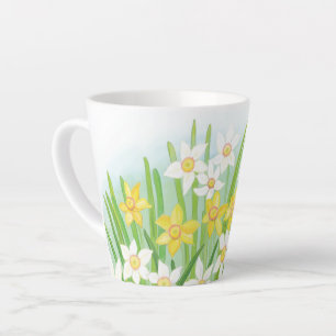 Daffodiques de printemps Petite Mug en latte