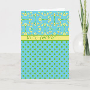 Daffodiques et Pois, Carte de Pâques, partenaire