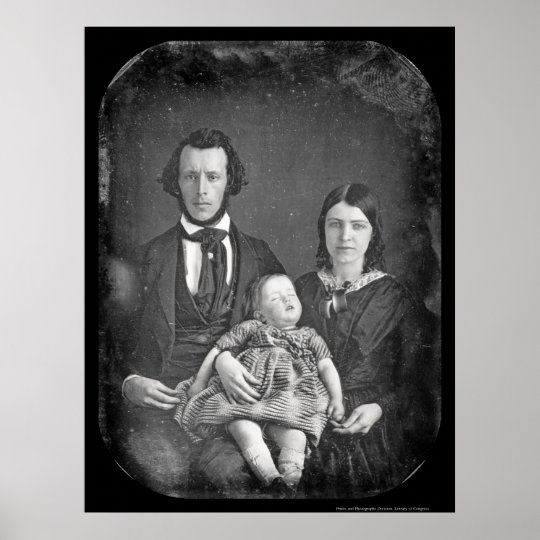 Daguerréotype 1846 de famille d'Adams Poster