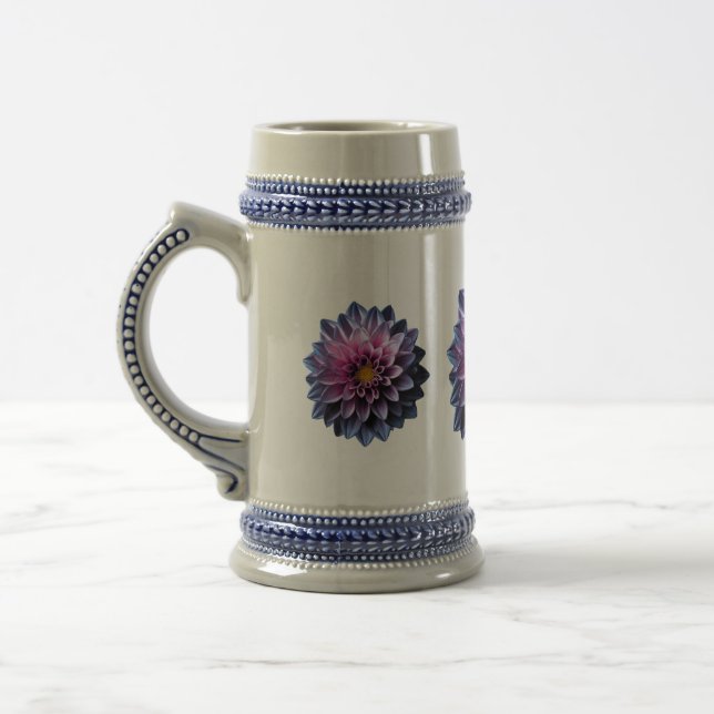 dahlia macro tasse rose et violet (Gauche)