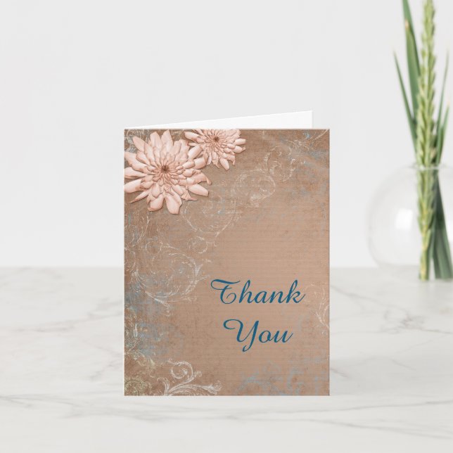 Dahlia Tourbillon Bordure Brun et Bleu Merci (Devant)