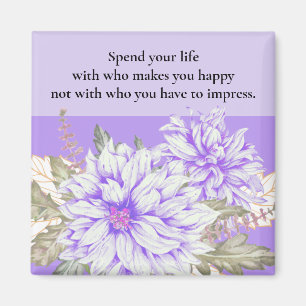 Dahlias - Amethyst Mariage Favor Magnet