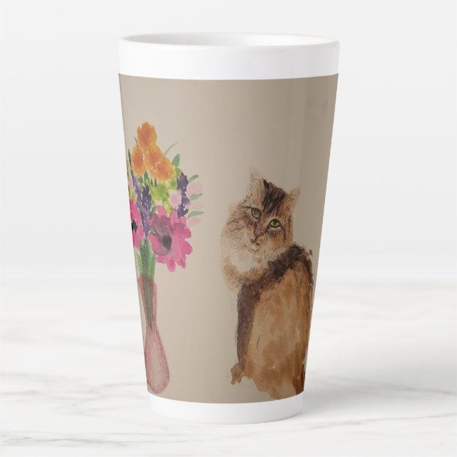 Daily Empress Allie the cat Latte Mug (Devant)