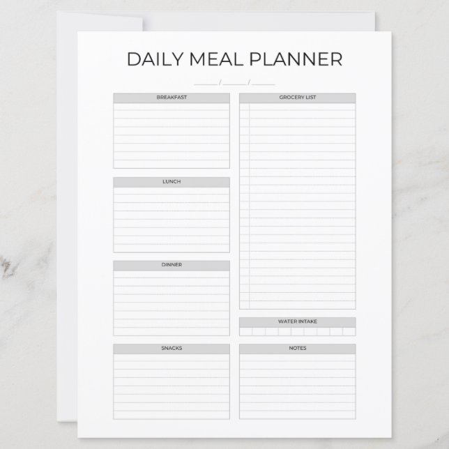 Daily Meal Planner | Simple Minimalistic Kitchen (Devant)