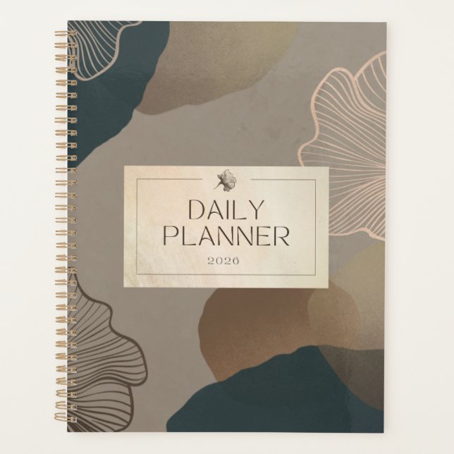 Daily Planner 2026 – Minimal Beige Aesthetic Journ (Devant)