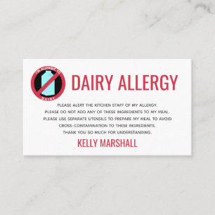 Dairy Allergie Alert Restaurant Carte Chef