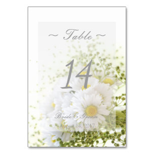 Daisées en Amour- Mariage Floral Numéro de table