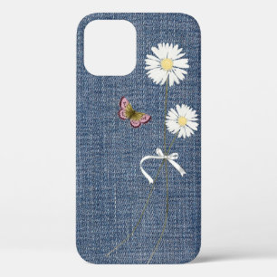 Daisées sur Denim Coque-Mate coque iphone