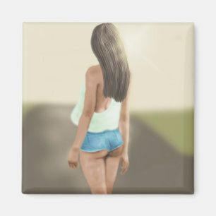 DAISES DUKES GIRL ART MAGNET
