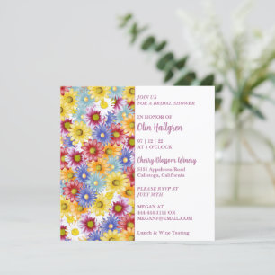 Daisies colorées Invitation à la douche nuptiale