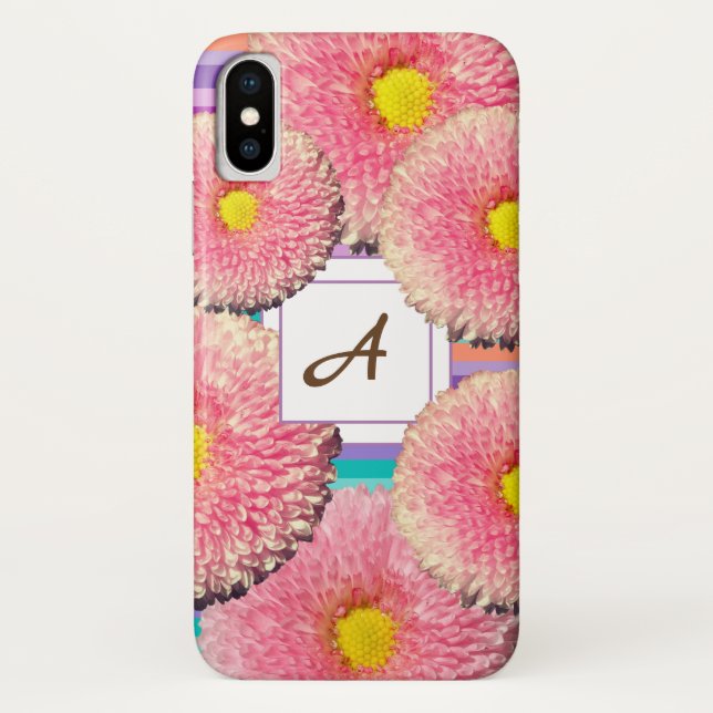Daisies coque iphone Monogramme (Dos)