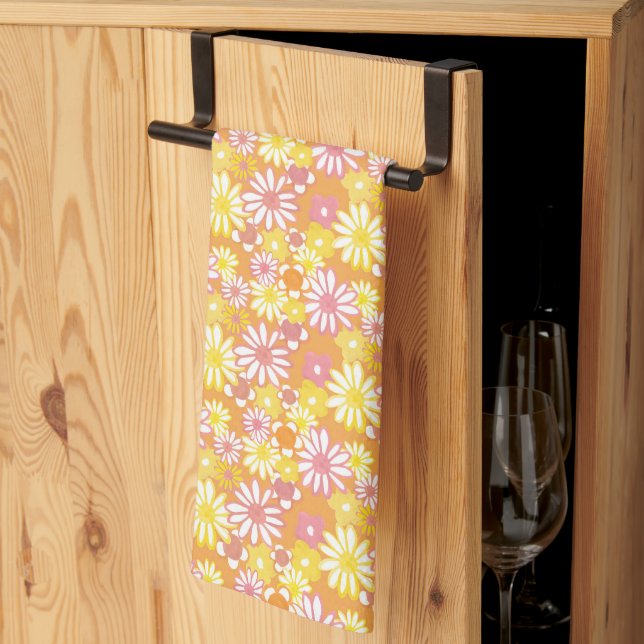 Daisies d'été Serviette de cuisine (Pliage en tiers)