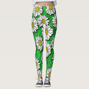 Daisies Huile Peinture Leggings