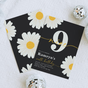 Daisy 9e anniversaire Invitation