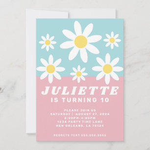 Daisy Amusement Anniversaire Fête Invitation