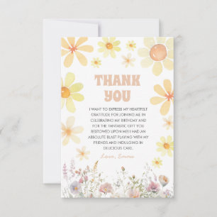 Daisy Anniversaire Carte de remerciements