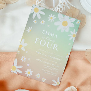 Daisy Anniversaire Fête Invitation