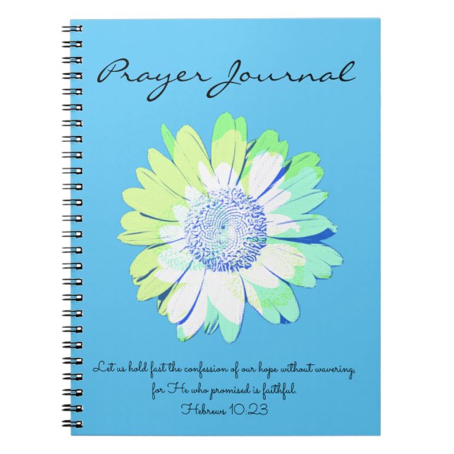 Daisy Art Turquoise Green Bible Verse Journal de p (Devant)