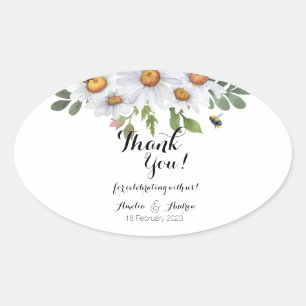 Daisy - autocollants oblong