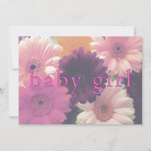 Daisy Baby Girl Invitation ou Faire-part de naissa