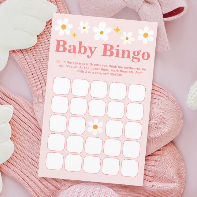 Daisy Baby In Bloom Spring Baby shower Bingo Jeu (Créateur téléchargé)