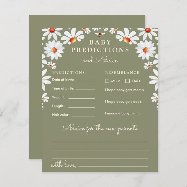 Daisy Baby Predictions et conseils (Devant / Derrière)