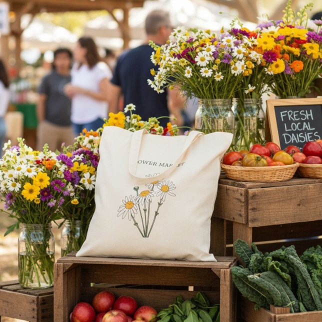 Daisy Canvas Bag, Teacher Tote Bag (Créateur téléchargé)
