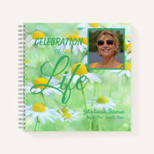 Daisy Celebration Of Life Photo Funeral Livre D'In