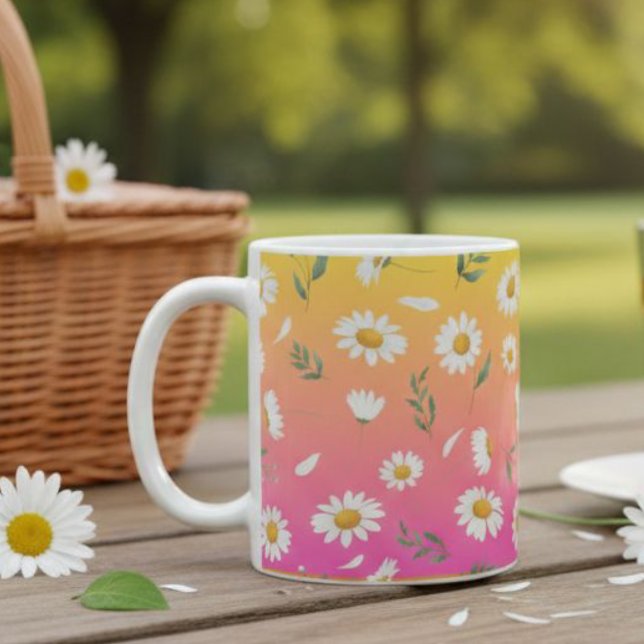 Daisy ceramic mug , Daisy coffee cups  (Créateur téléchargé)