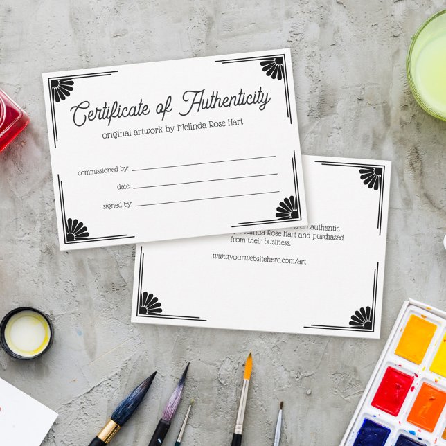 Daisy Corners Joli certificat d'authenticité (Créateur téléchargé)