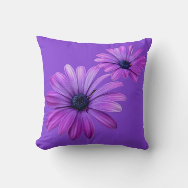 Daisy Coussin Blue Daisy Coussin Flower Decor (Recto)