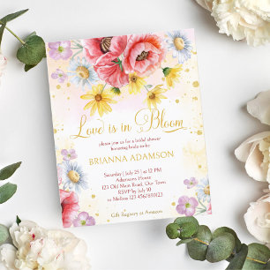 Daisy daisy pavot nuptiale invitation budgétaire