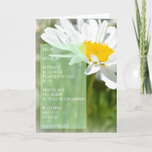 Daisy Dream Poem Carte Inspirationnelle