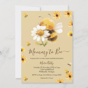Daisy et Bee Mommy To Bee Baby shower Invitation