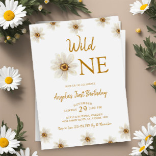 Daisy Floral Anniversaire Fête Invitation